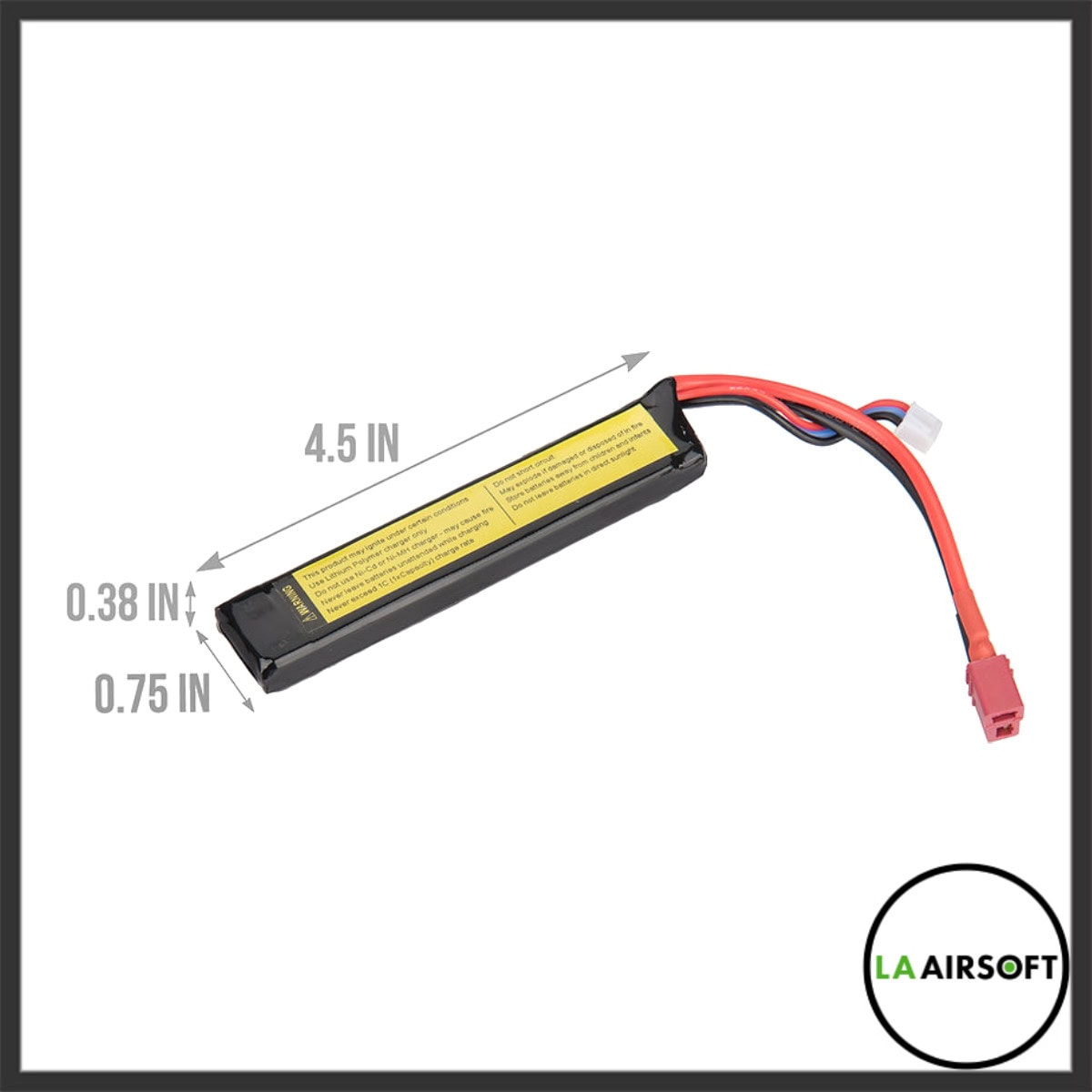 7.4V 1100mAh 15C Stick Lipo Battery