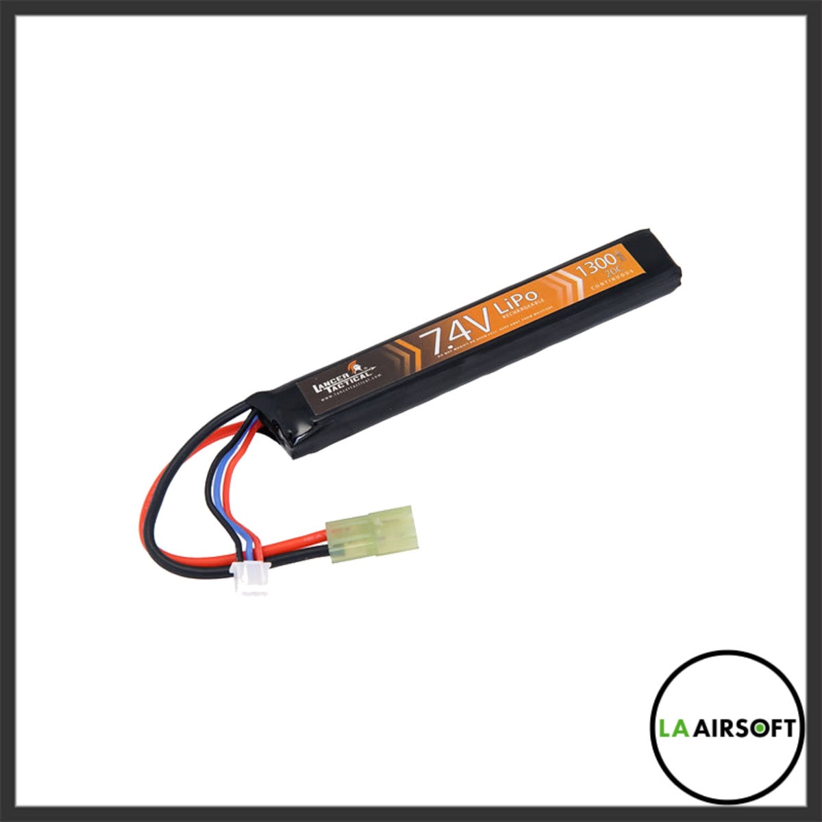 7.4v 1300mAh 20C Stick Lipo Battery