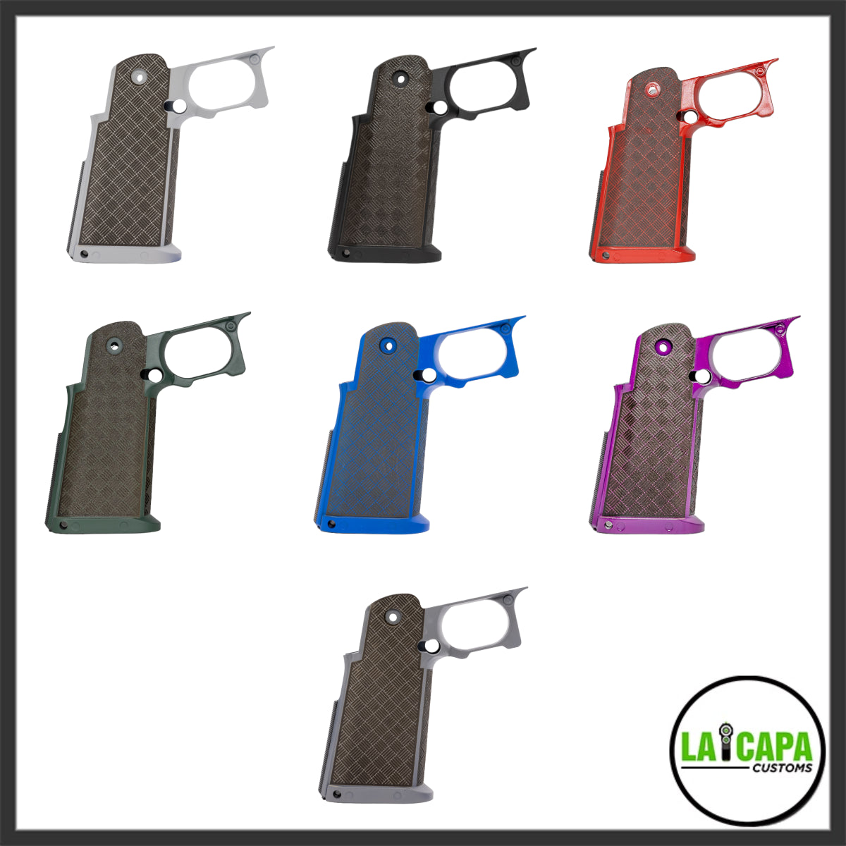 CY Capa Customs “Basket Pattern” Colored Stippled Grip