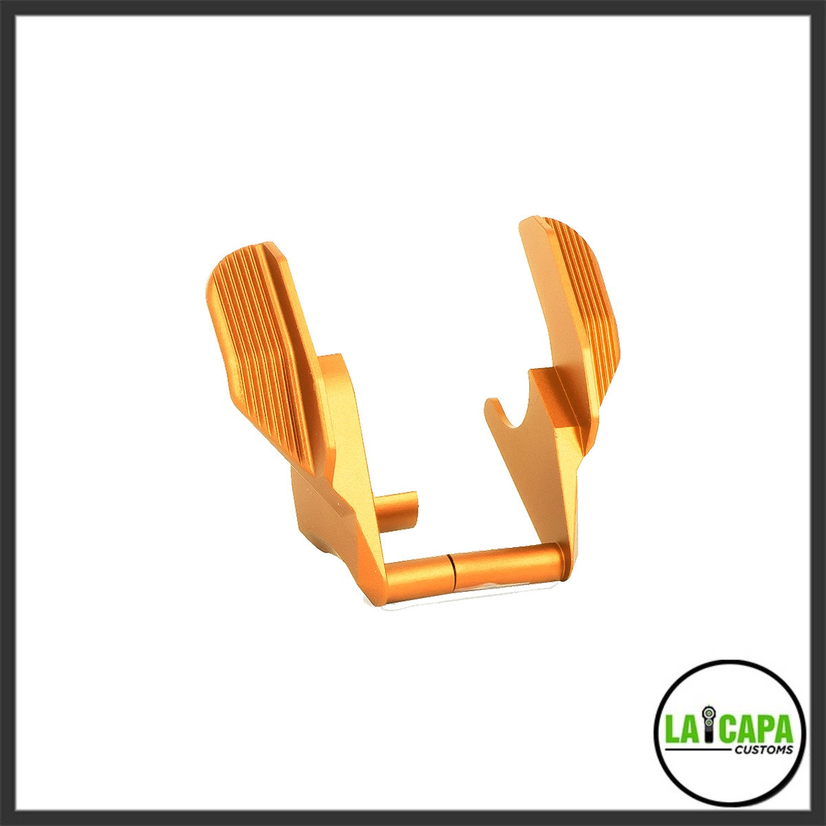 Edge “ALBATROSS” Aluminum Ambi Thumb Safetie for Hi Capa _ 1911 Orange