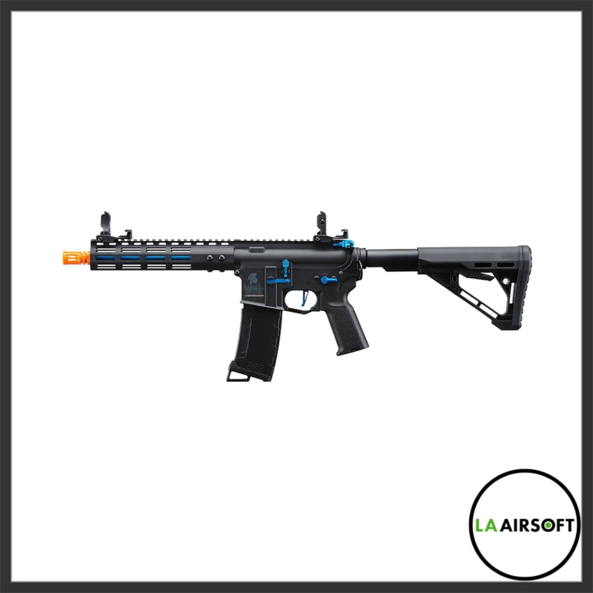 Lancer Tactical Gen 3 Archon 9" M-LOK Airsoft AEG Rifle w/ Delta Stock (Black/Blue)
