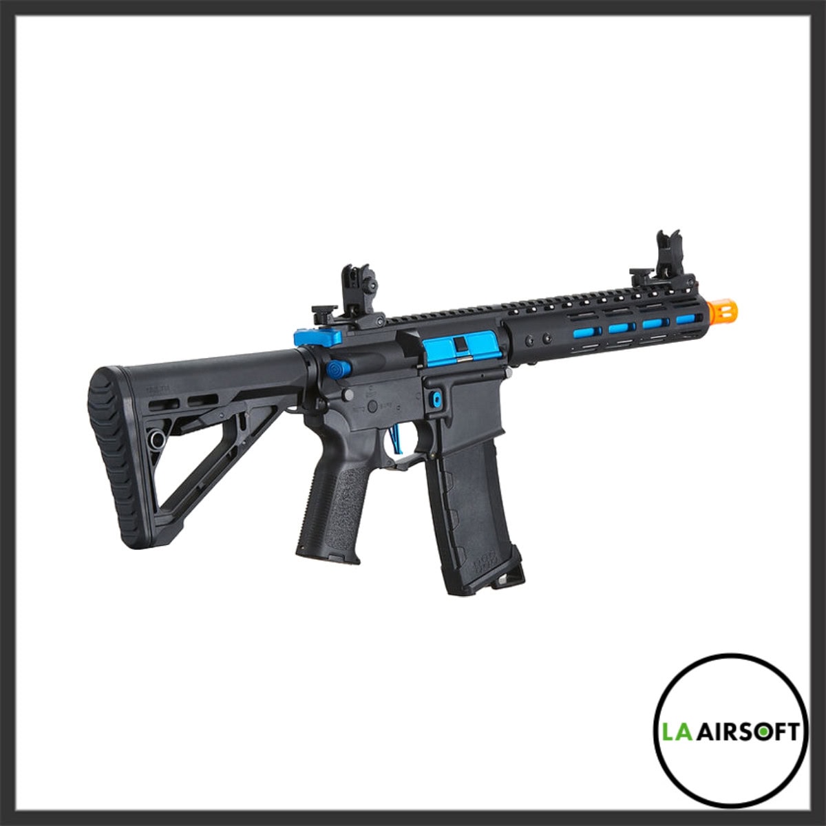 Lancer Tactical Gen 3 Archon 9" M-LOK Airsoft AEG Rifle w/ Delta Stock (Black/Blue)