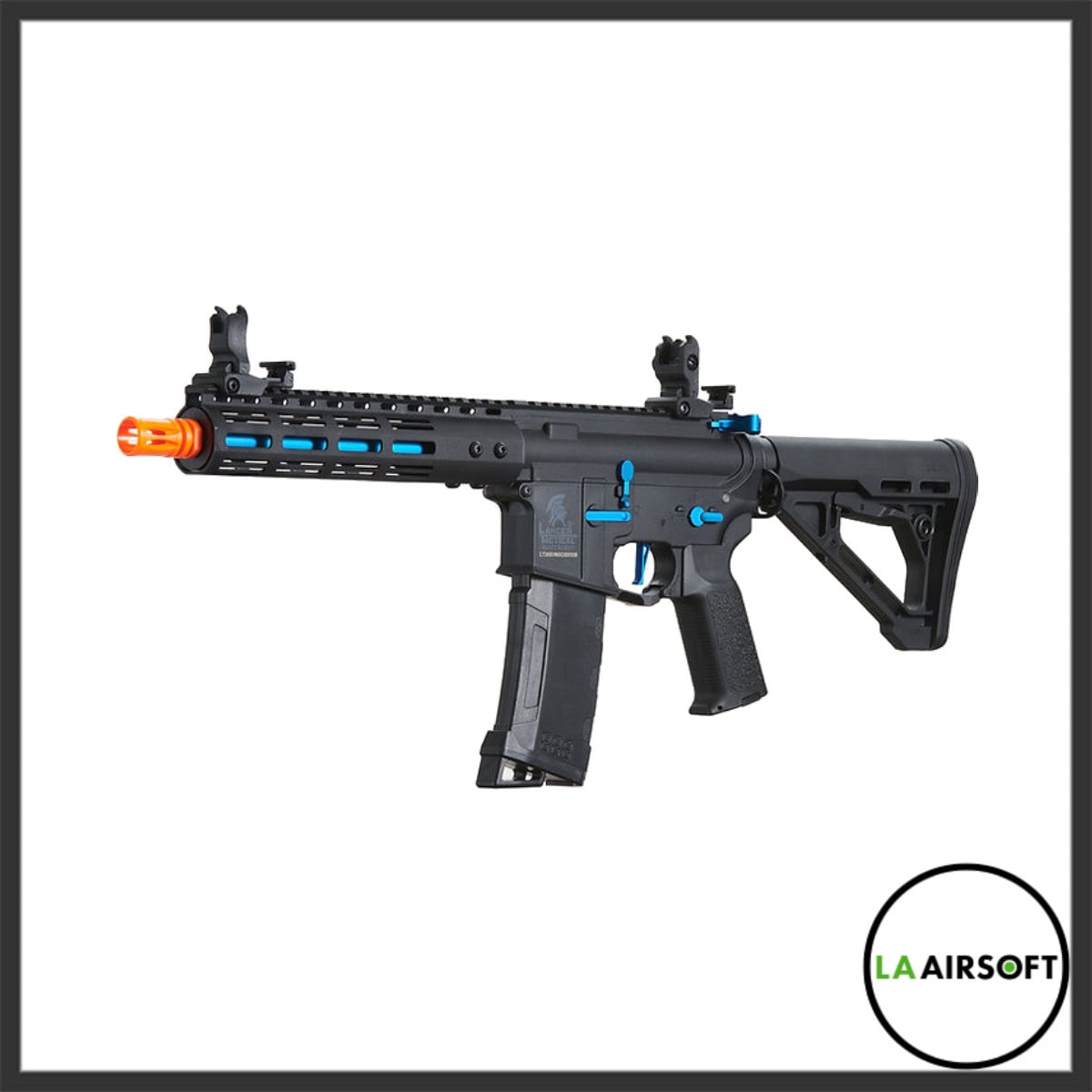 Lancer Tactical Gen 3 Archon 9" M-LOK Airsoft AEG Rifle w/ Delta Stock (Black/Blue)