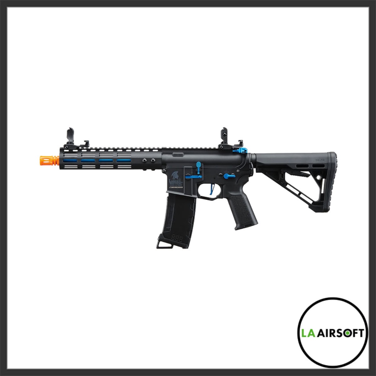 Lancer Tactical Gen 3 Archon 9" M-LOK Airsoft AEG Rifle w/ Delta Stock (Black/Blue)