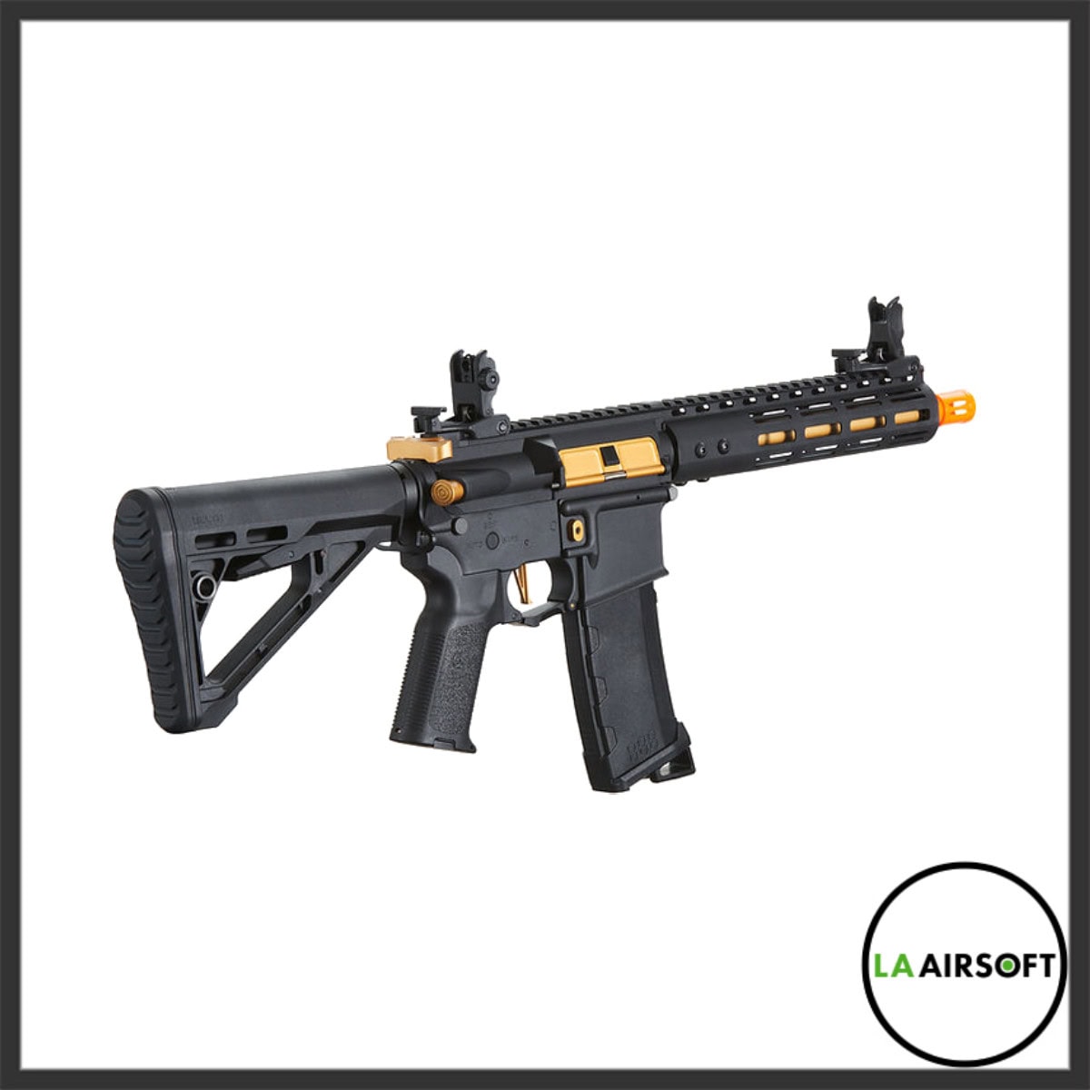 Lancer Tactical Gen 3 Archon 9" M-LOK Airsoft AEG Rifle w/ Delta Stock (Black/Gold)