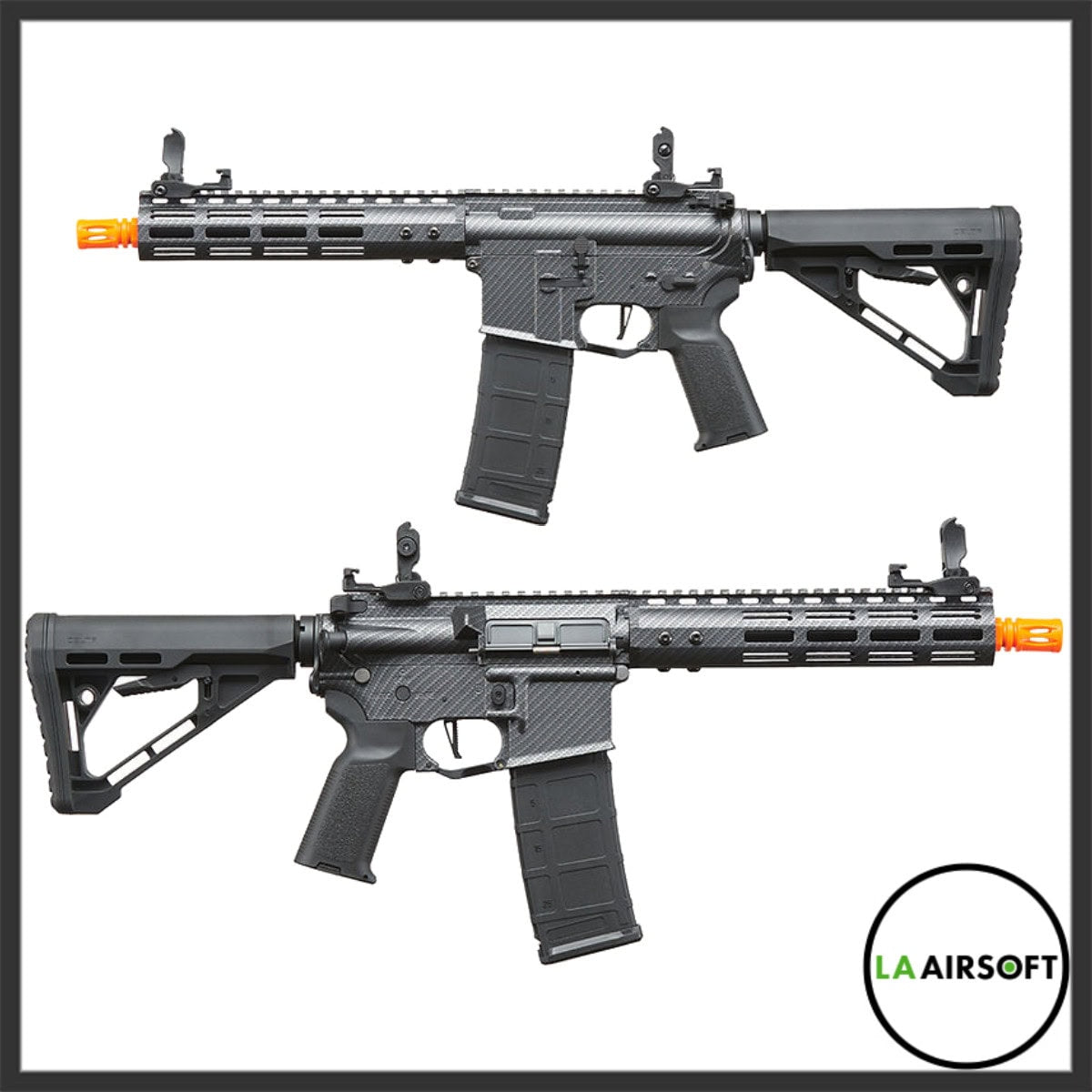 Lancer Tactical Gen 3 Archon 9" M-LOK Airsoft AEG Rifle w/ Delta Stock (Black/Carbon)