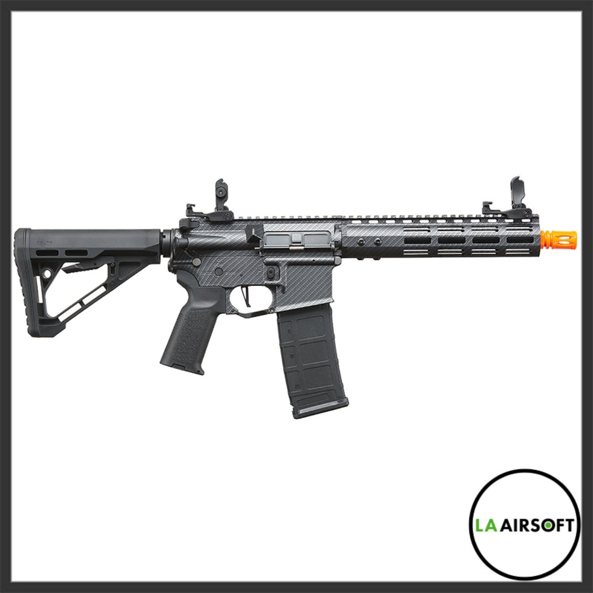 Lancer Tactical Gen 3 Archon 9" M-LOK Airsoft AEG Rifle w/ Delta Stock (Black/Carbon)