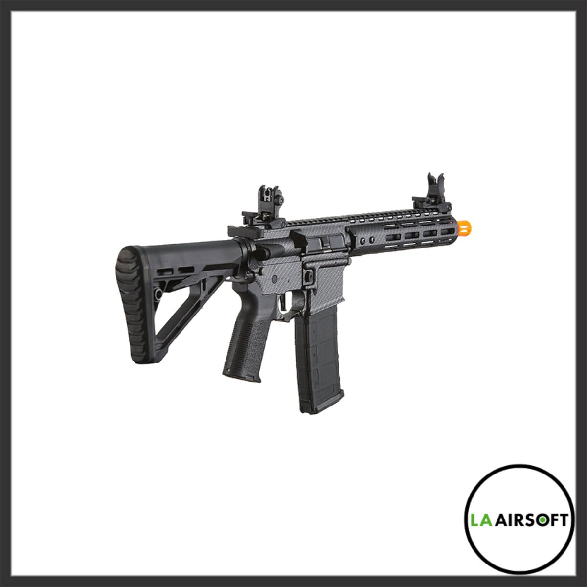 Lancer Tactical Gen 3 Archon 9" M-LOK Airsoft AEG Rifle w/ Delta Stock (Black/Carbon)