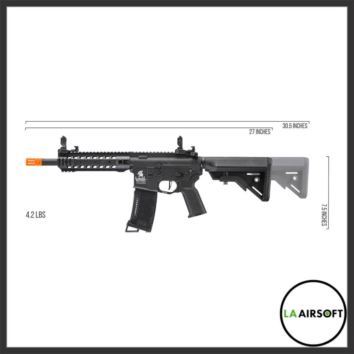 Gen 3 CQB M4 AEG Rifle (Color_ Black) (1)