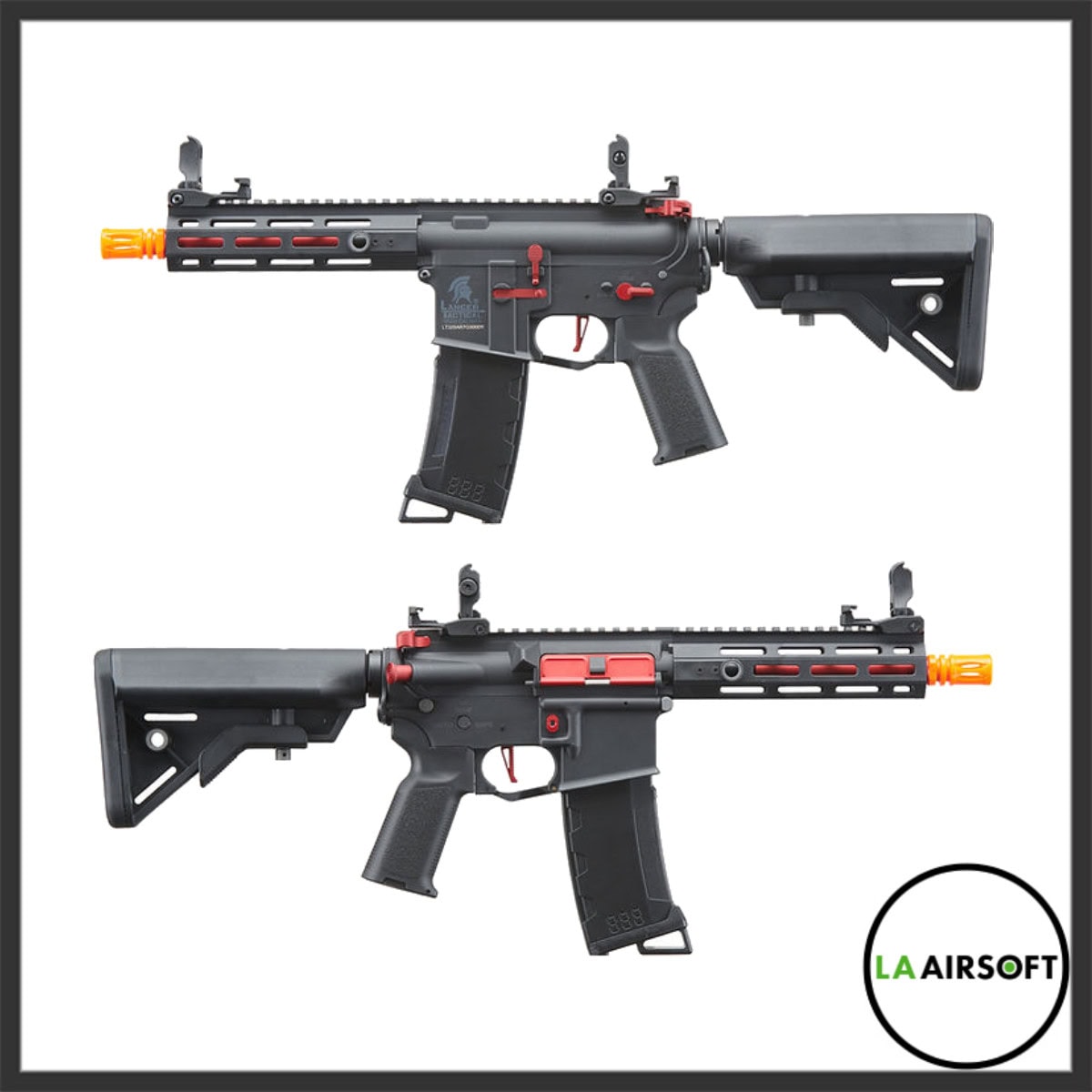Gen 3 Hellion 7_ M-LOK Airsoft AEG Rifle w_ Crane Stock (Color_ Black & Red) (1)
