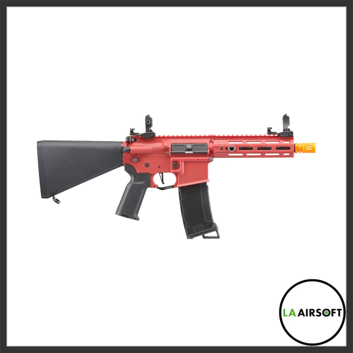 Lancer Tactical Gen 3 Hellion M-LOK 7" Airsoft AEG Rifle w/ Stubby Stock (Red)