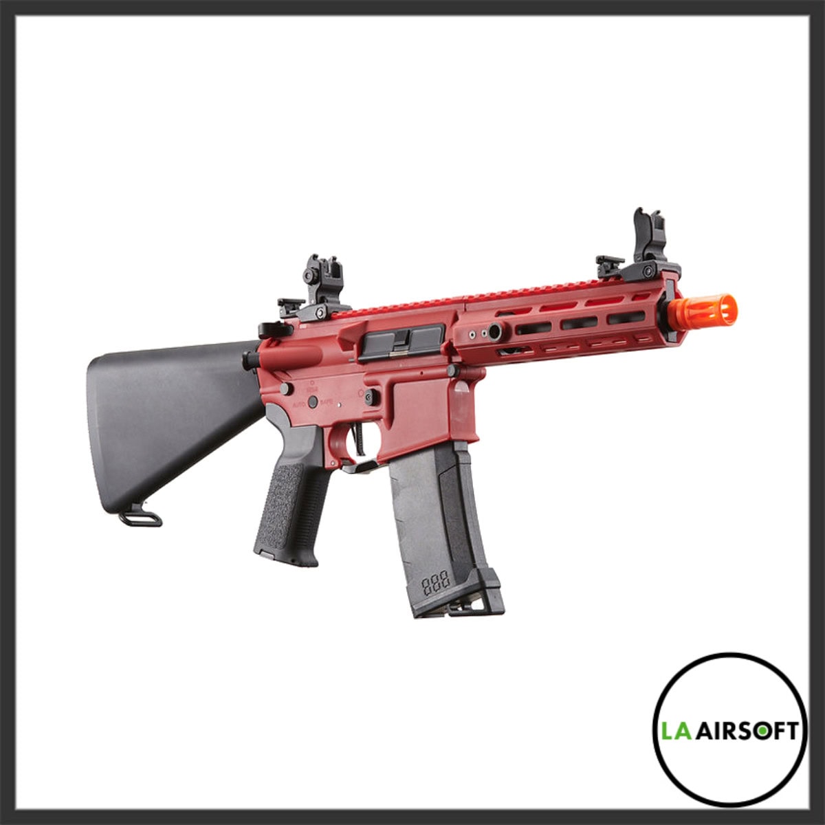 Lancer Tactical Gen 3 Hellion M-LOK 7" Airsoft AEG Rifle w/ Stubby Stock (Red)