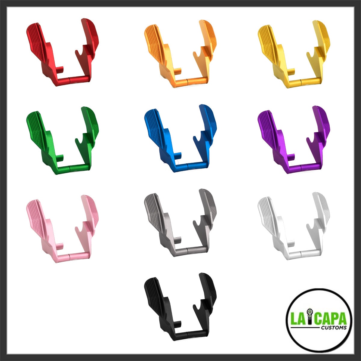 Edge “ALBATROSS” Aluminum Ambi Thumb Safetie for Hi Capa _ 1911a Item Background Template