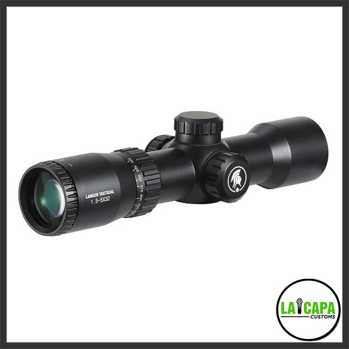 Lancer Tactical 1.5-5x32 Rifle Scope with Mounts