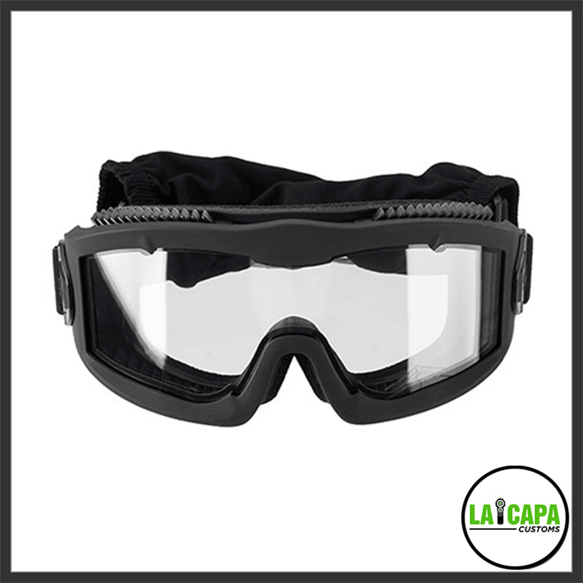 Lancer Tactical Aero Protective Black Airsoft Goggles