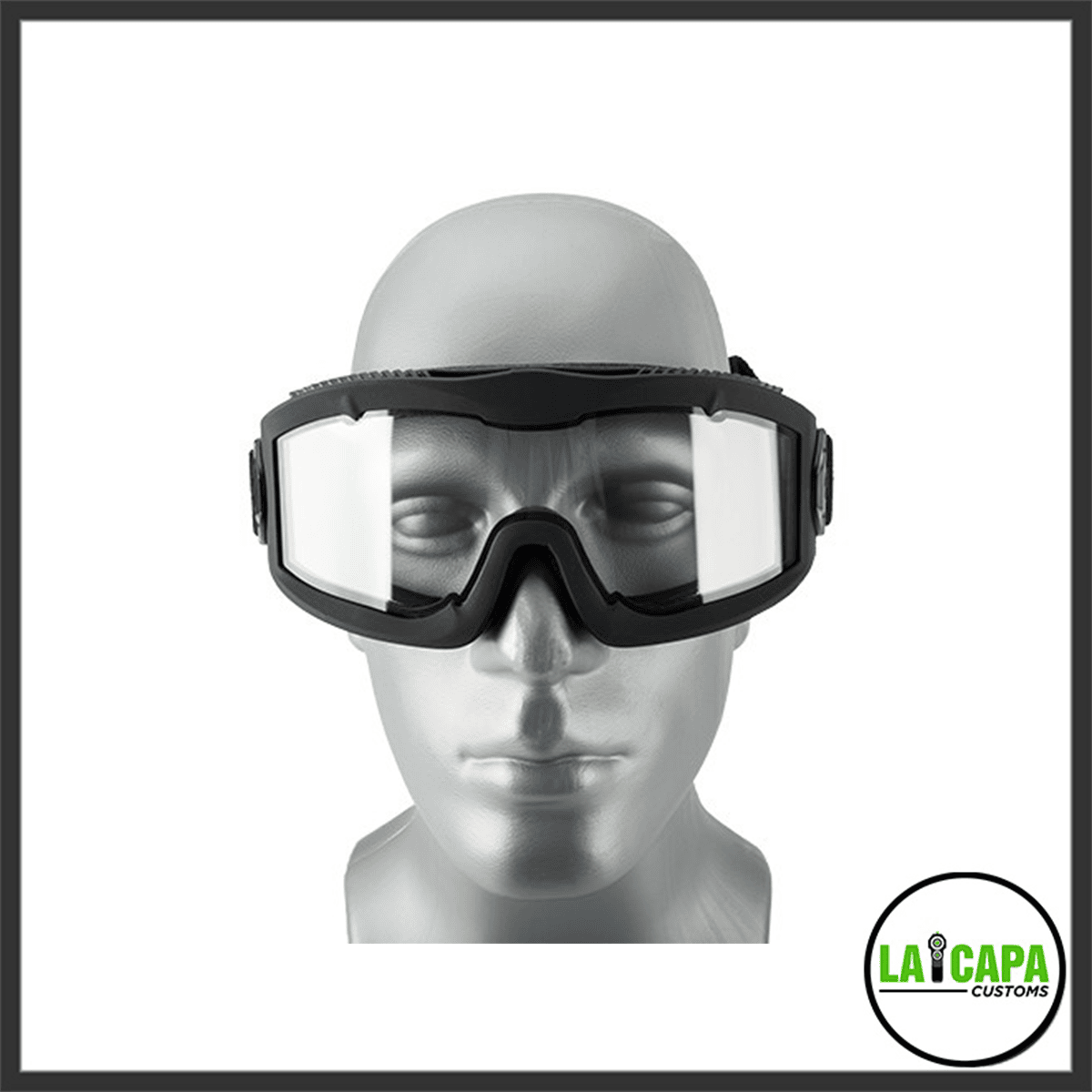 Lancer Tactical Aero Protective Black Airsoft Goggles