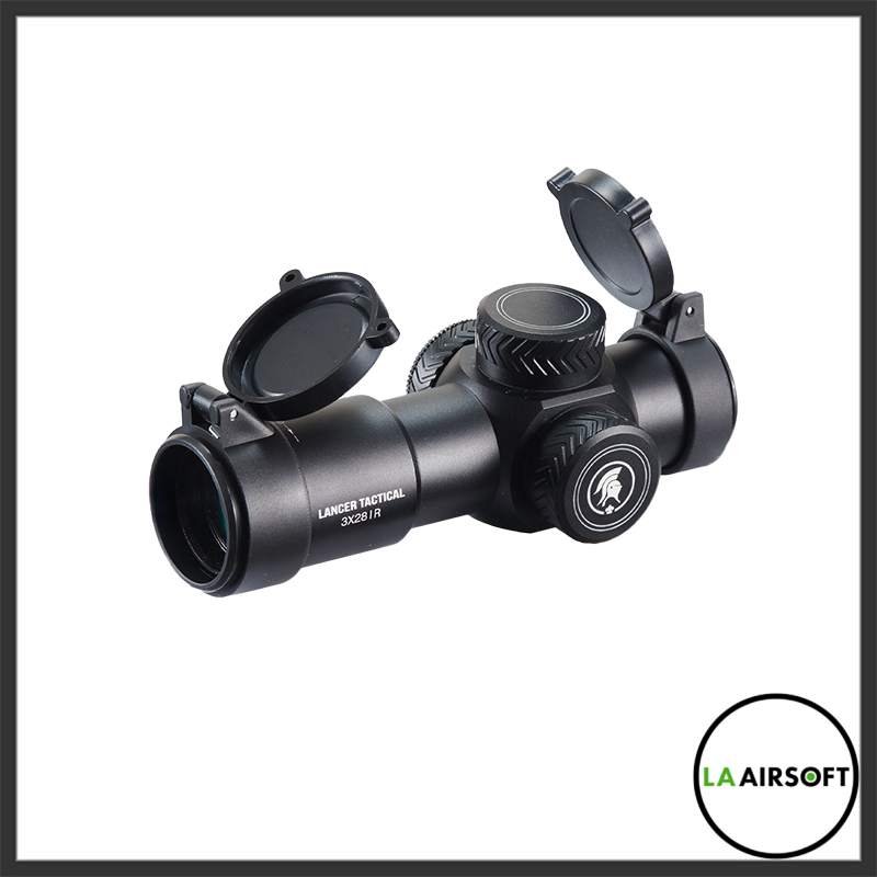Lancer Tactical 3x28 IR Fixed Magnification Airsoft Rifle Scope