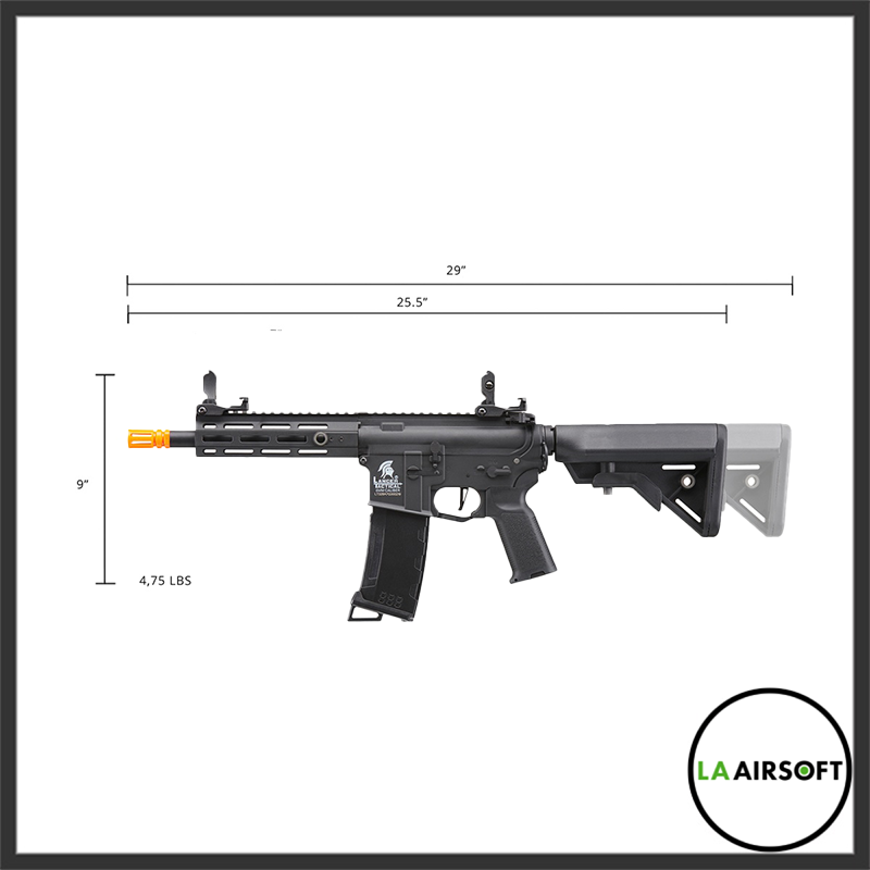 Lancer Tactical Gen 3 Hellion 7" M-LOK AEG with Crane Stock
