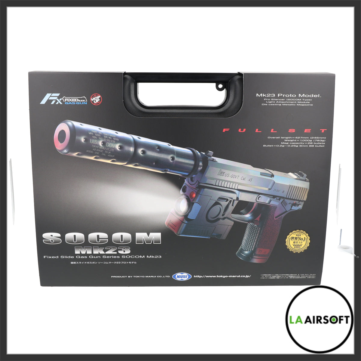 Tokyo Marui SOCOM MK23 Gas Pistol Full Set with Carrying Case