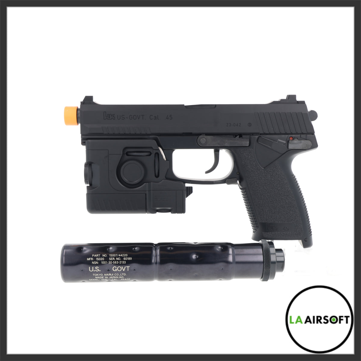 Tokyo Marui SOCOM MK23 Gas Pistol Full Set with Carrying Case