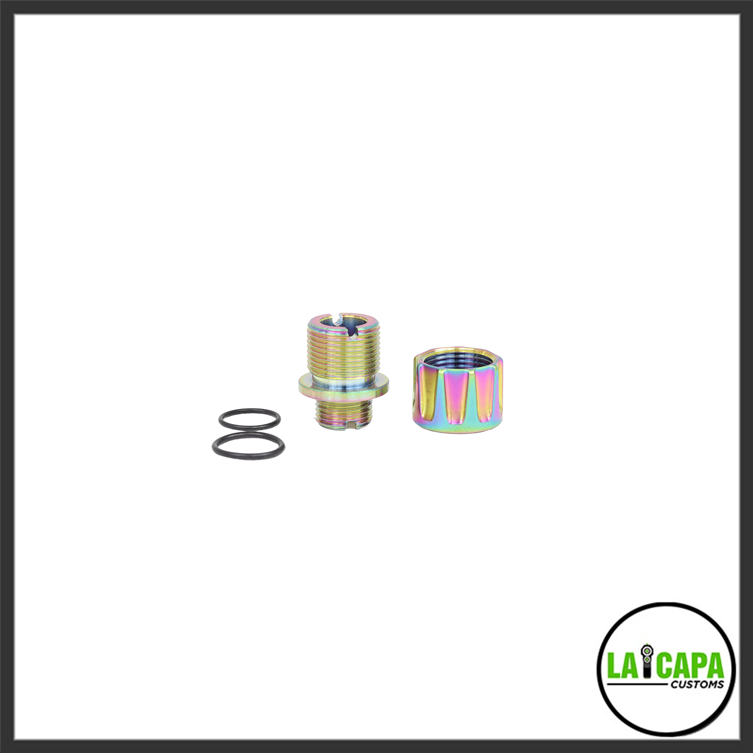 LA Capa Customs Thread Adapter - Green Rainbow