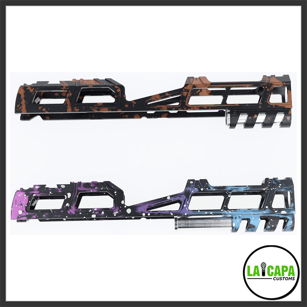 LA Capa Customs 5.1 "Hyper” Aluminum Slide (SPLATTER Edition)