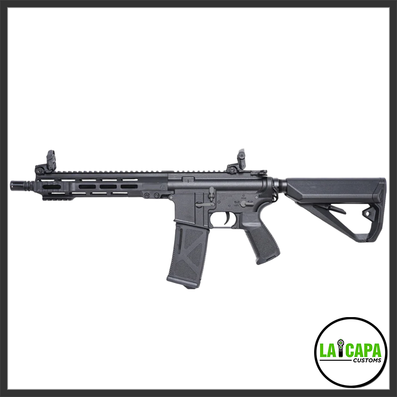 M.O.S. ARCTURUS LWT MK-I CQB 10-inch AEG Sport Black ARC SE® left-side profile with M-LOK handguard and adjustable stock
