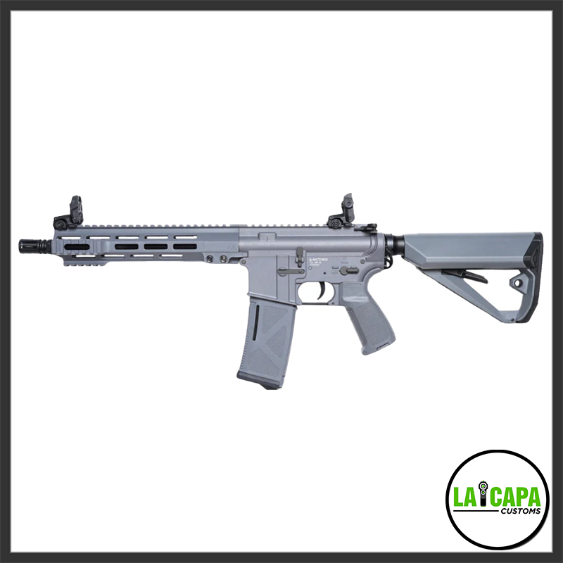 M.O.S. ARCTURUS LWT MK-I CQB 10-inch AEG Sport Grey ARC SE® left-side profile with M-LOK handguard and adjustable stock