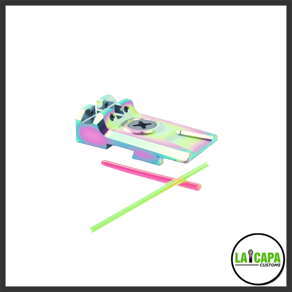 LA Capa Customs Lightweight Rear Sight - Rainbow