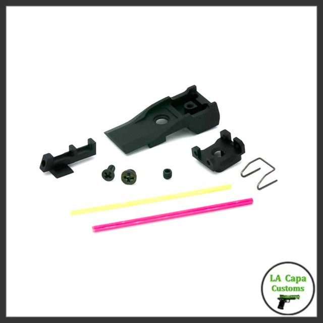 AIP Adjustable Front and Rear Fiber Optic Sight for 5.1 Hi Capa