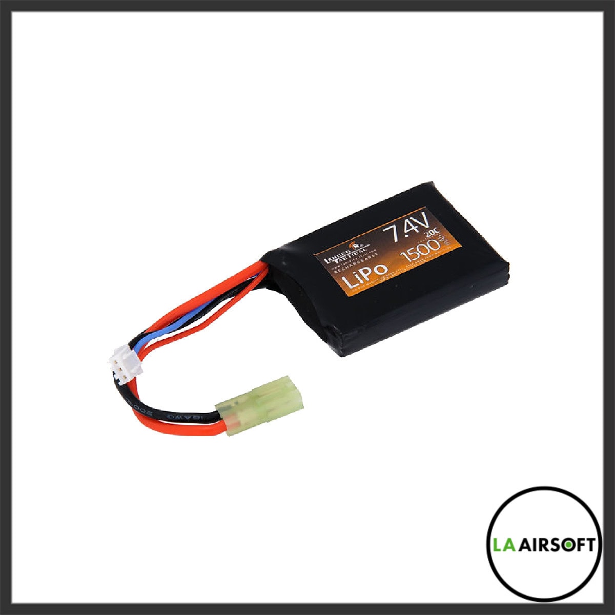 7.4V 1500 mAh 20C High Performance Brick Li-Po Battery