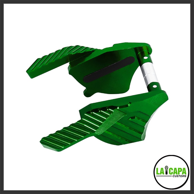 CNC Aluminum Thumb Safeties - Green (1)