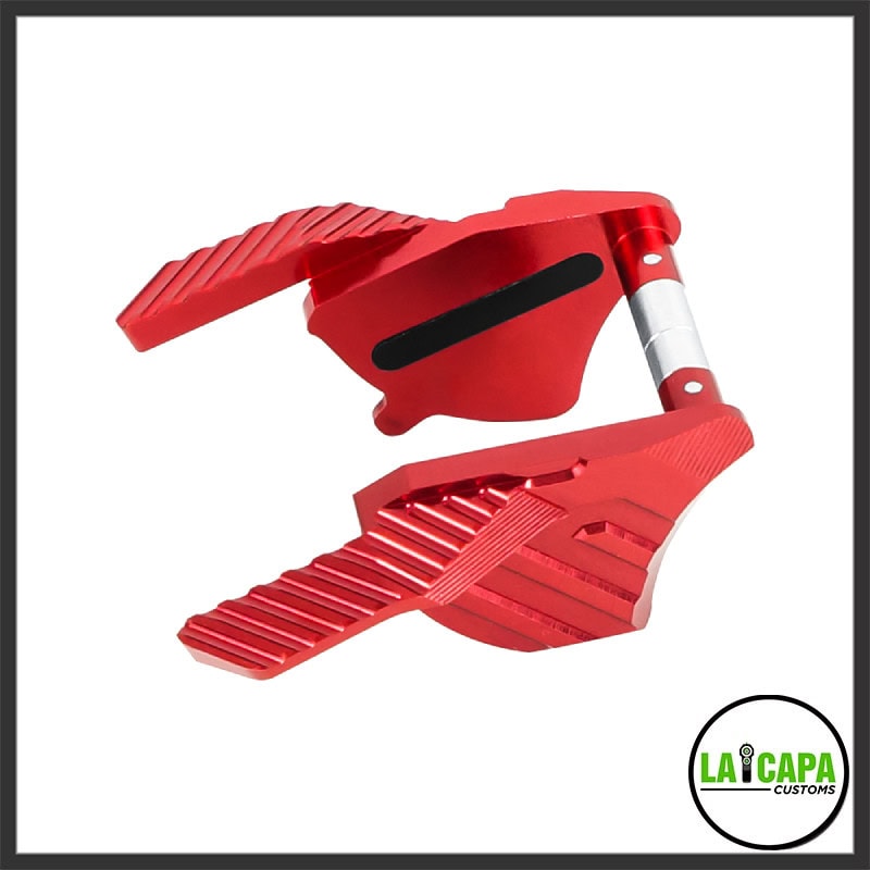 CNC Aluminum Thumb Safeties - Red