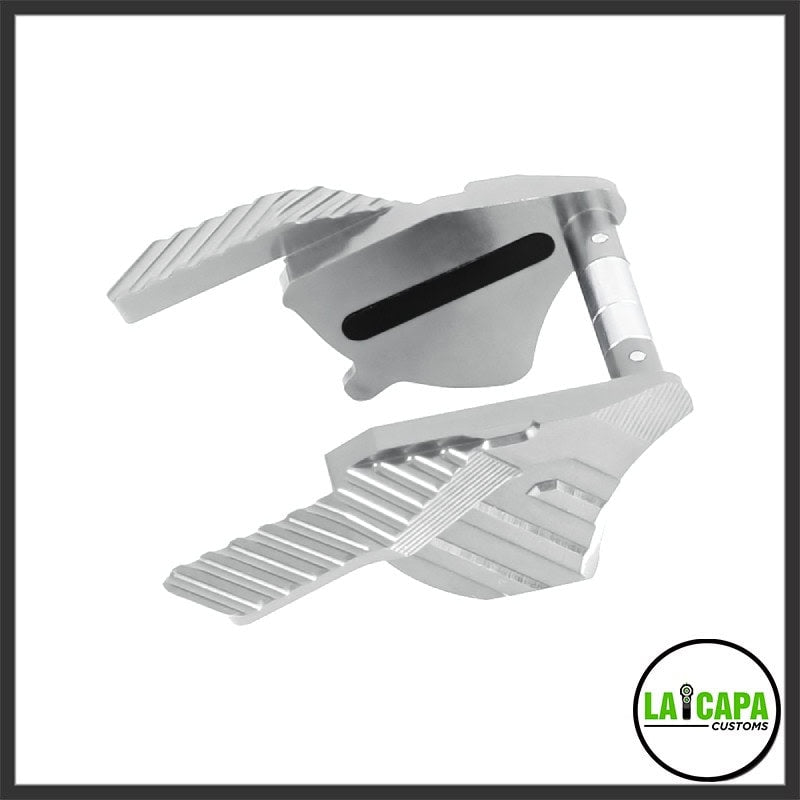 CNC Aluminum Thumb Safeties - Silver