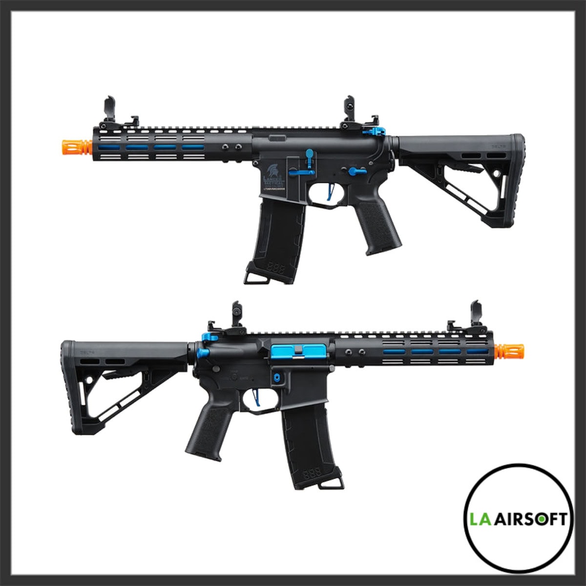 Gen 3 Archon 9_ M-LOK M4 Airsoft Rifle w_ Delta Stock (Color_ Black &amp; Blue) (1)