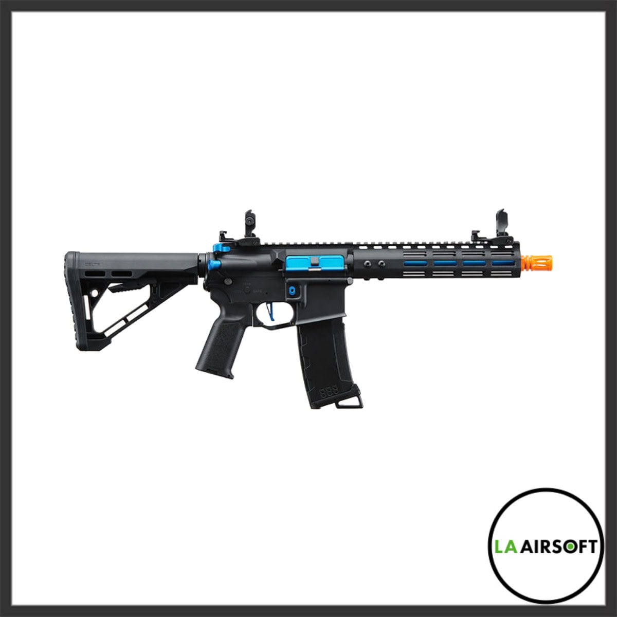 Lancer Tactical Gen 3 Archon 9" M-LOK Airsoft AEG Rifle w/ Delta Stock (Black/Blue)