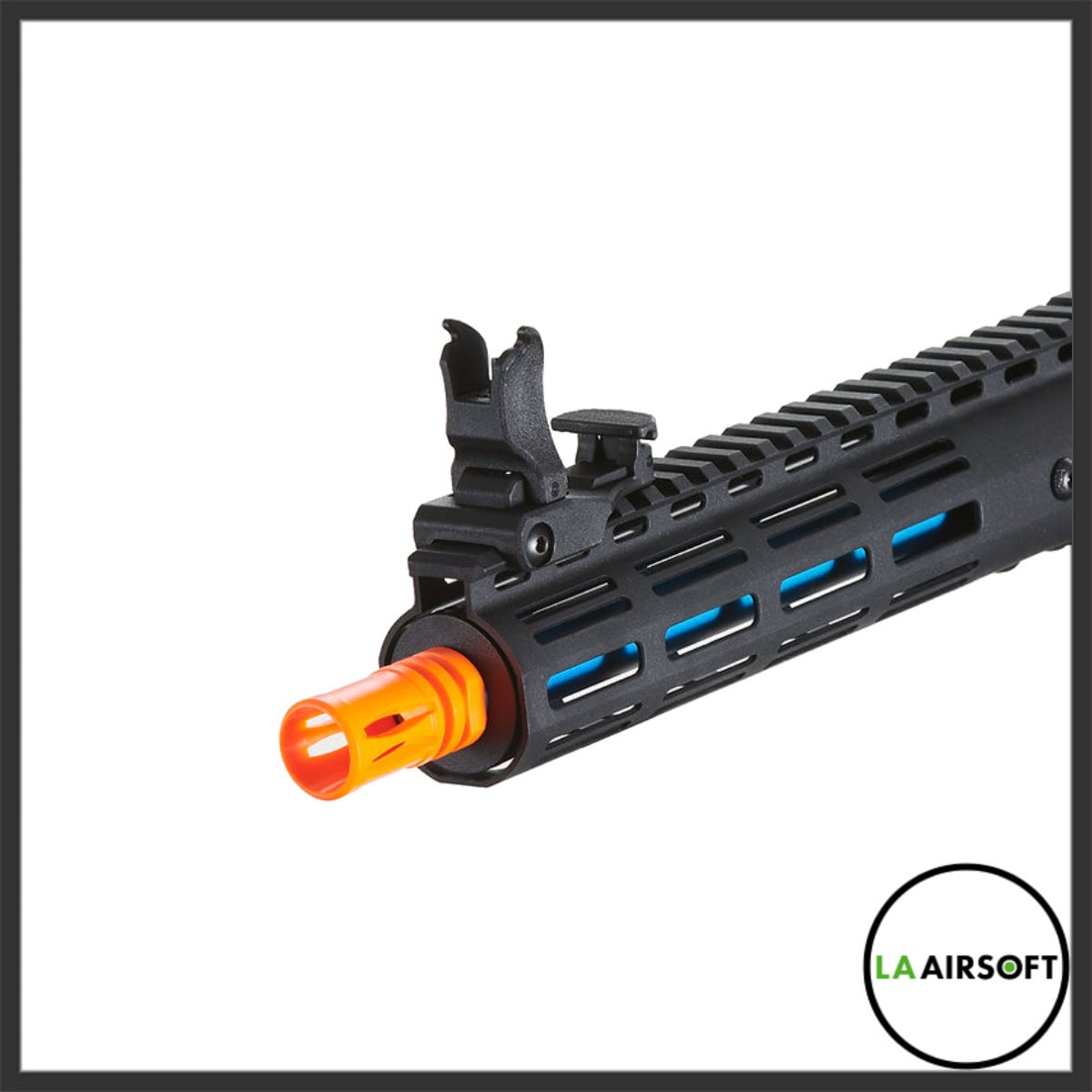 Lancer Tactical Gen 3 Archon 9" M-LOK Airsoft AEG Rifle w/ Delta Stock (Black/Blue)