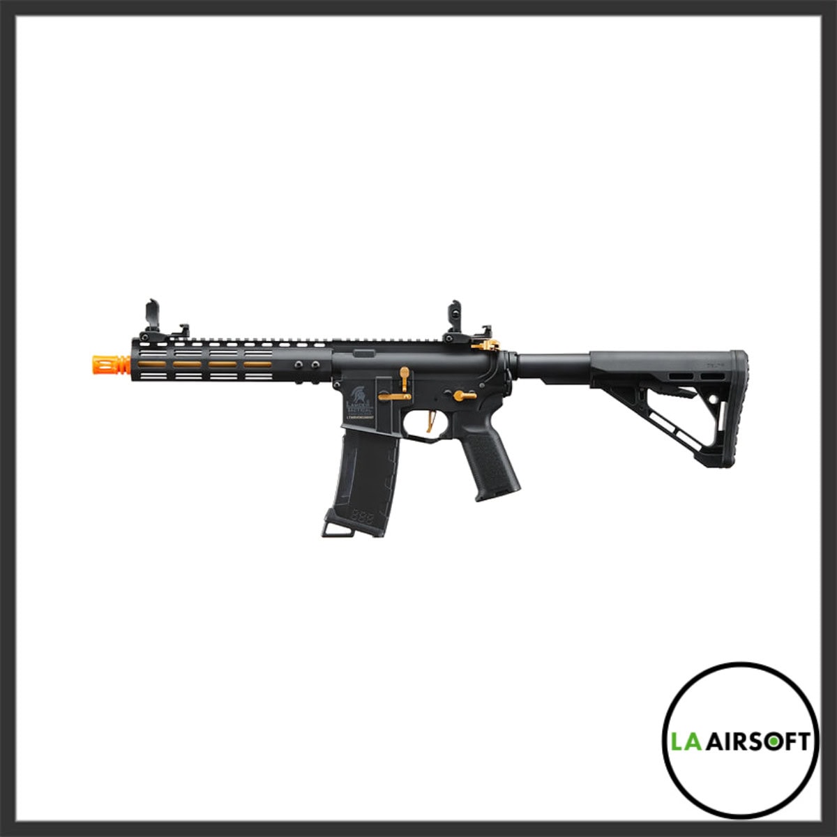 Lancer Tactical Gen 3 Archon 9" M-LOK Airsoft AEG Rifle w/ Delta Stock (Black/Gold)