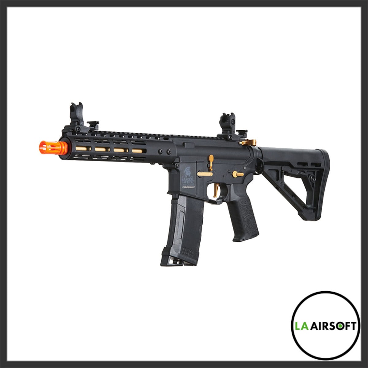 Lancer Tactical Gen 3 Archon 9" M-LOK Airsoft AEG Rifle w/ Delta Stock (Black/Gold)