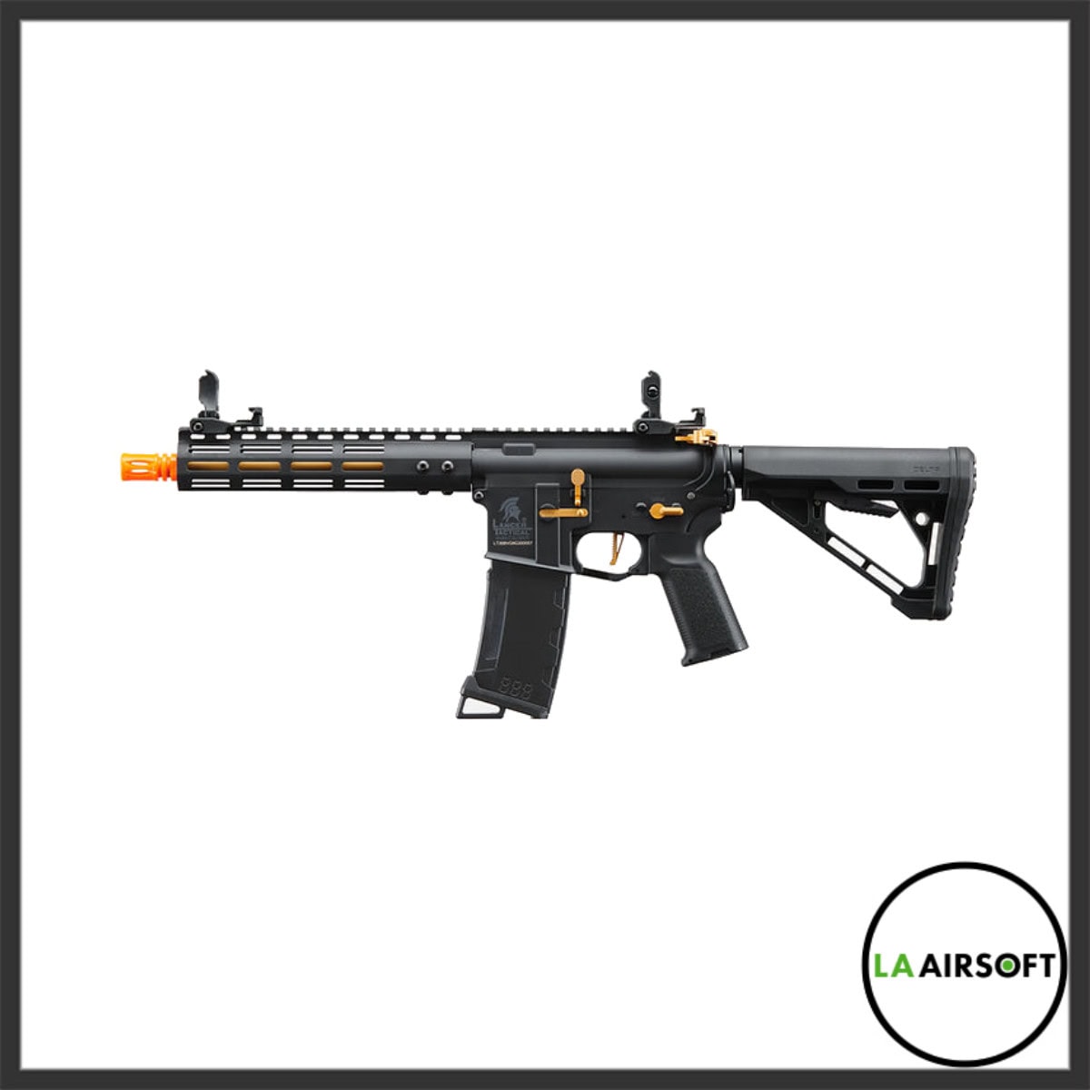 Lancer Tactical Gen 3 Archon 9" M-LOK Airsoft AEG Rifle w/ Delta Stock (Black/Gold)