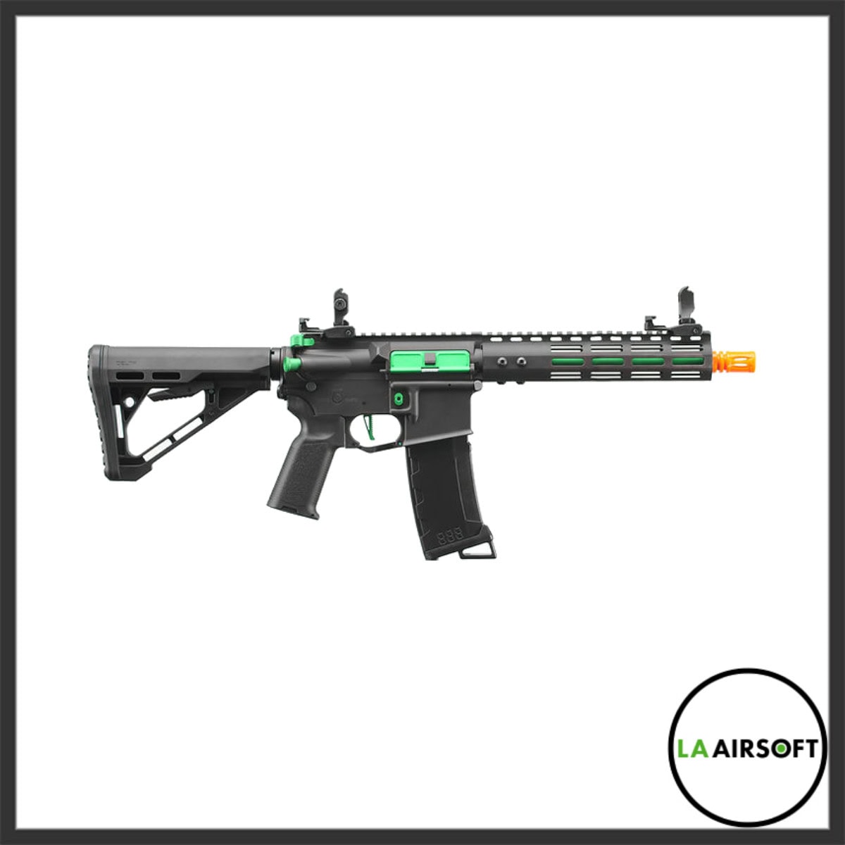 Lancer Tactical Gen 3 Archon 9" M-LOK Airsoft AEG Rifle w/ Delta Stock (Black/Green)