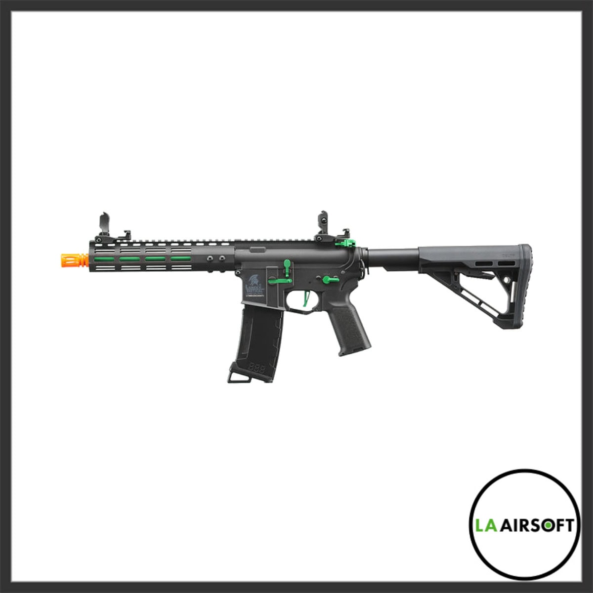 Lancer Tactical Gen 3 Archon 9" M-LOK Airsoft AEG Rifle w/ Delta Stock (Black/Green)