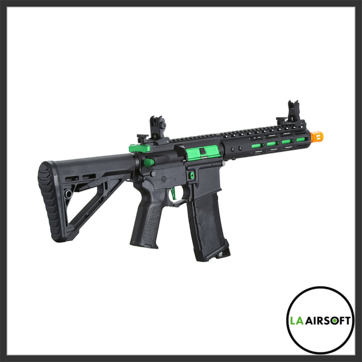 Lancer Tactical Gen 3 Archon 9" M-LOK Airsoft AEG Rifle w/ Delta Stock (Black/Green)