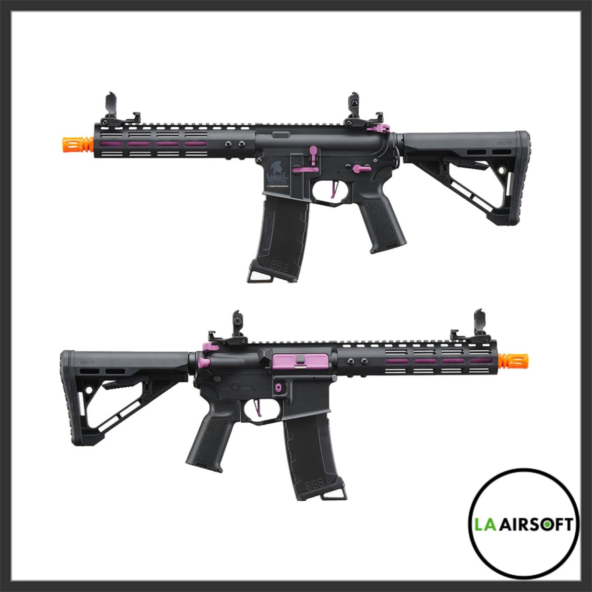 Gen 3 Archon 9_ M-LOK M4 Airsoft Rifle w_ Delta Stock (Color_ Black &amp; Purple)