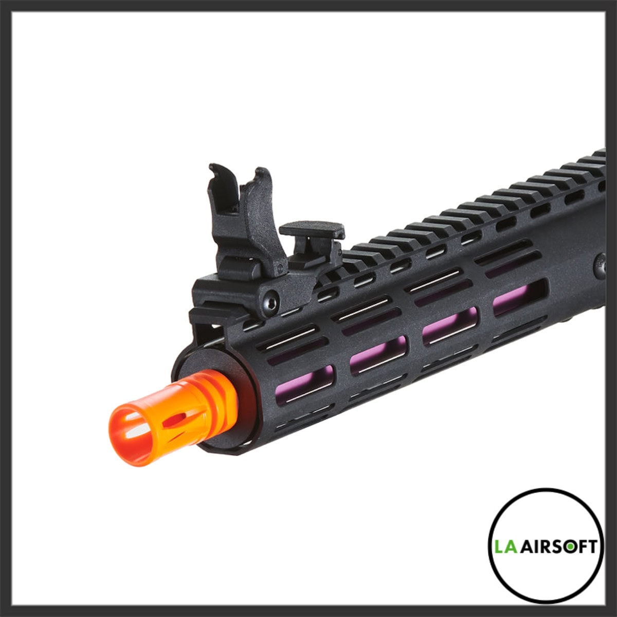 Lancer Tactical Gen 3 Archon 9" M-LOK Airsoft AEG Rifle w/ Delta Stock (Black/Purple)