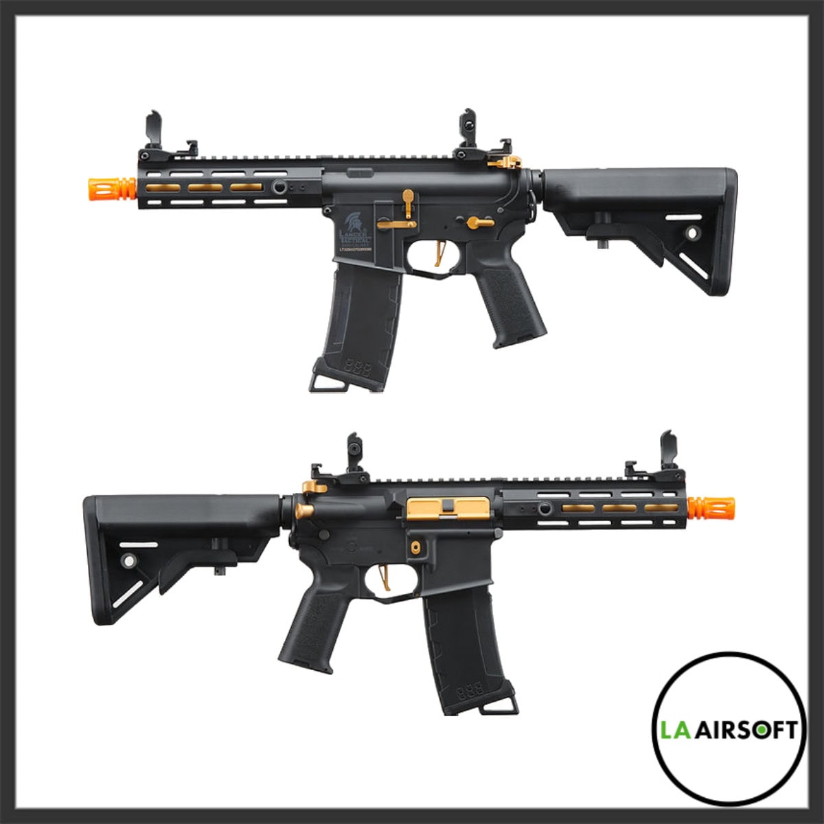 Gen 3 Hellion 7_ M-LOK Airsoft AEG Rifle w_ Crane Stock (Color_ Black &amp; Gold) (1)
