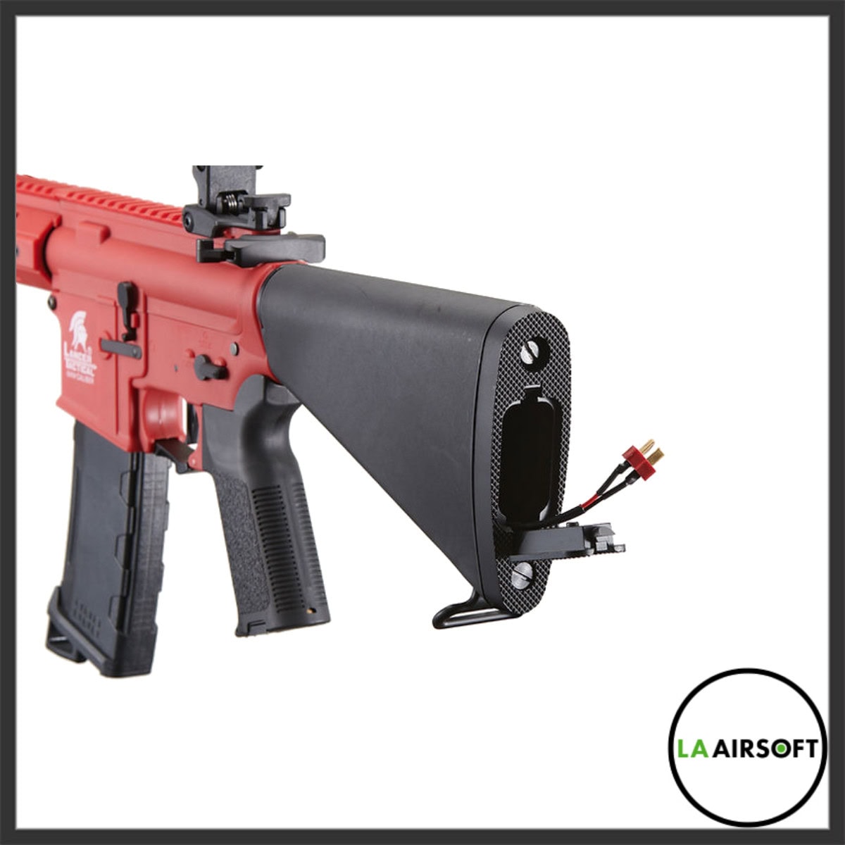 Lancer Tactical Gen 3 Hellion M-LOK 7" Airsoft AEG Rifle w/ Stubby Stock (Red)