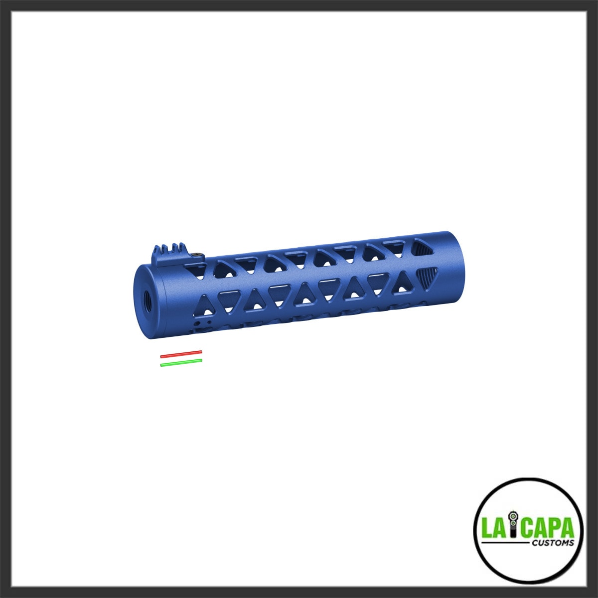 LA Innovations "Prism" 185mm Aluminum Handguard for M4 With Front Sight - blue