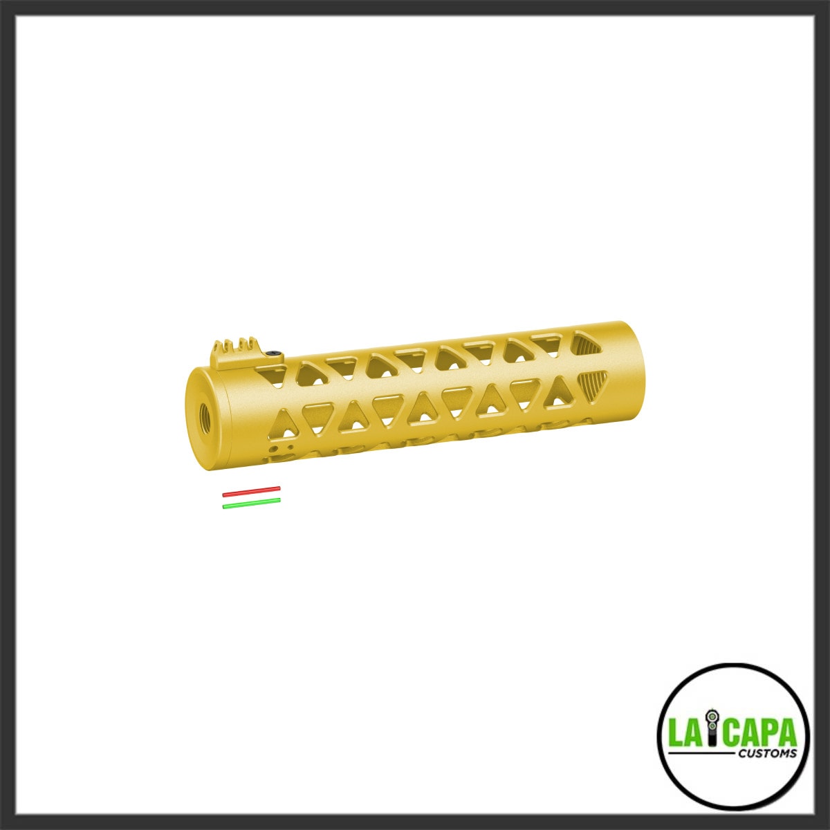 LA Innovations "Prism" 185mm Aluminum Handguard for M4 With Front Sight - gold