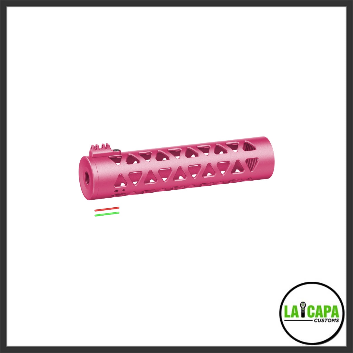 LA Innovations "Prism" 185mm Aluminum Handguard for M4 With Front Sight - pink